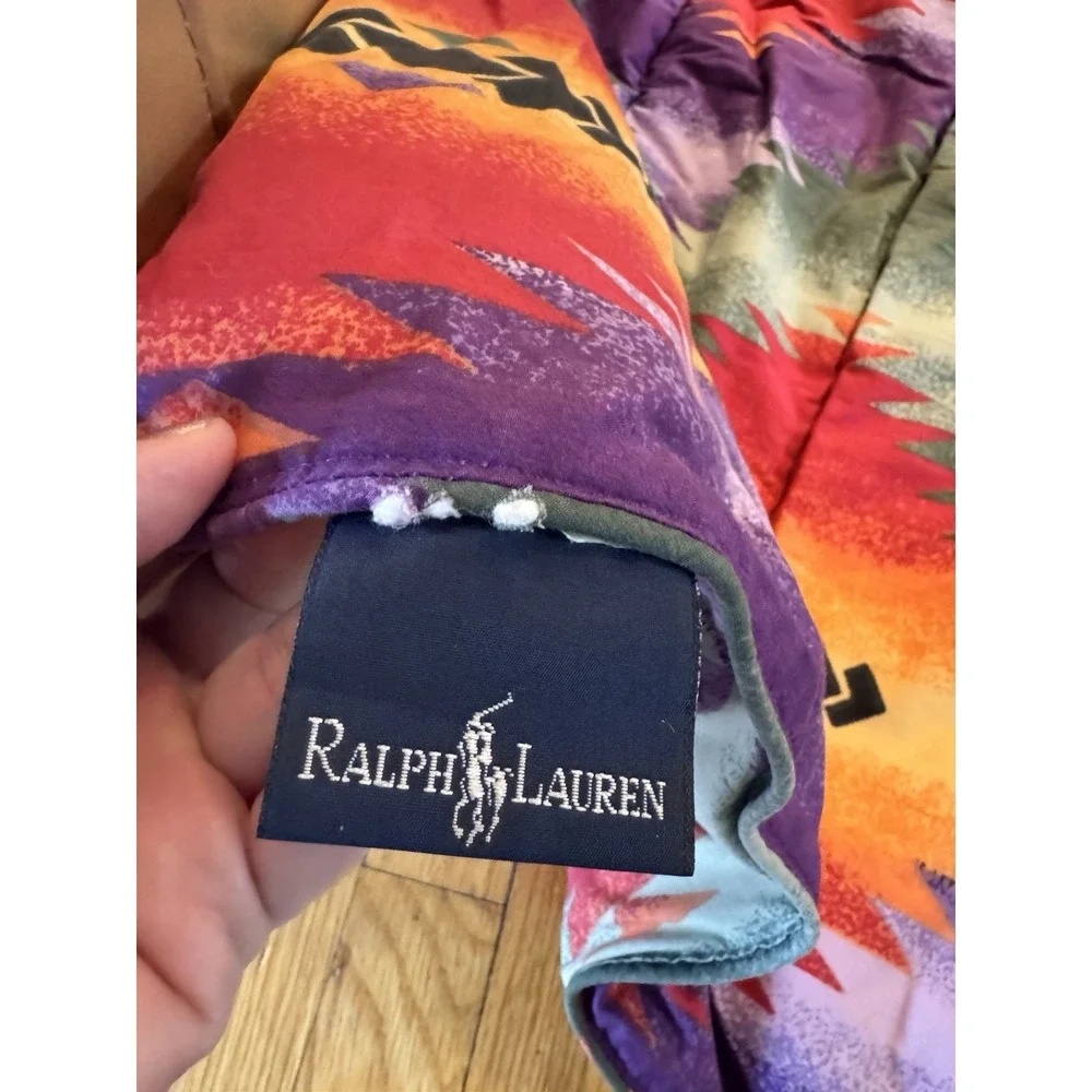 VTG Ralph Lauren Canyon Bright Southwestern TWIN Comforter Aztec Tribal 90s #2